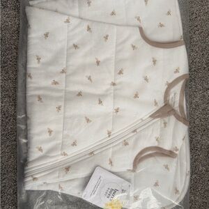 Burt’s bees White and Tan Baby Sleep Sack